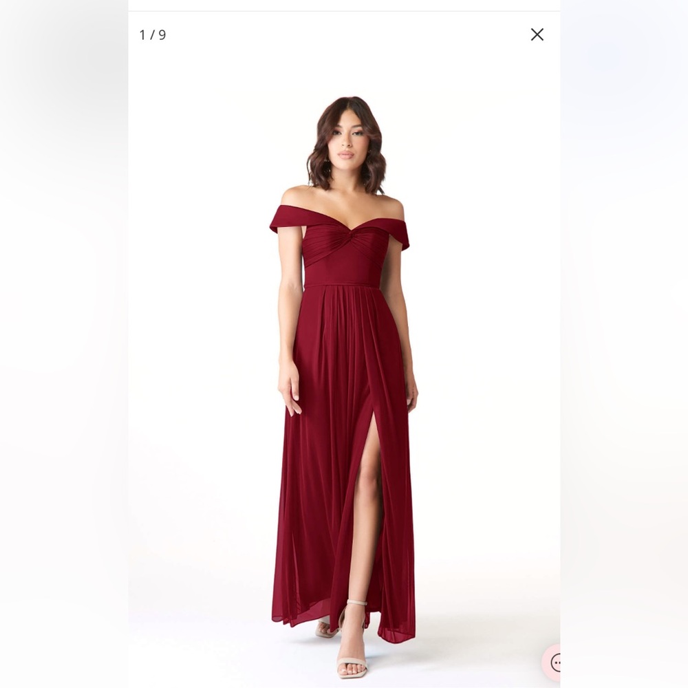 Azazie Bridesmaid Dress Almendra off the shoulder Look
